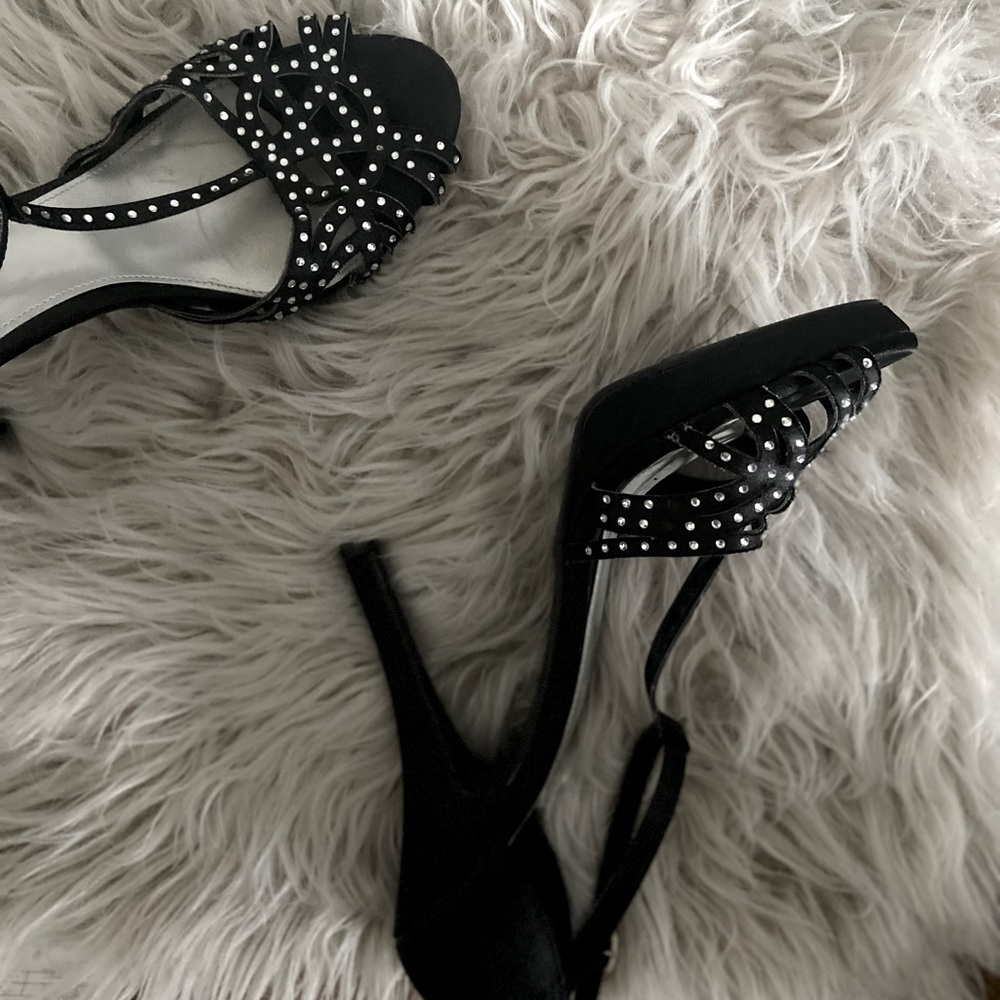 Jewelled Satin Heels